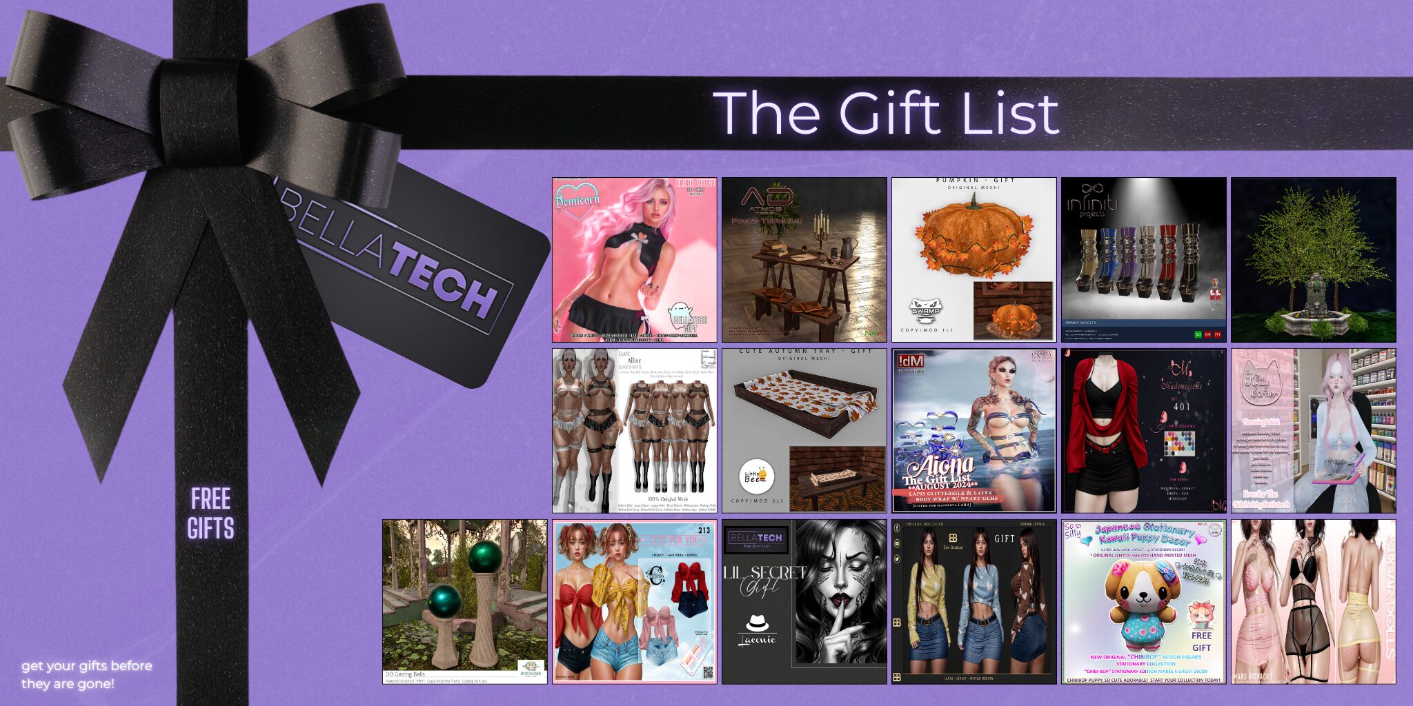 The Gift List Aug 16th – Sep 9th